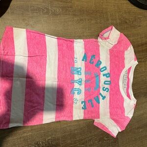 Aeropostale Pink and White Striped Kids T-Shirt